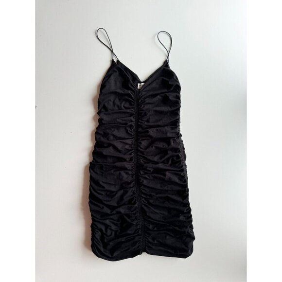 Aritzia WILFRED FREE Tiny Ruched Jersey Bodycon Mini Tank Dress, Size S - Picture 5 of 16